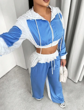 Compleu SHEIN, albastru/gri