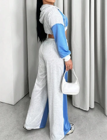 Compleu SHEIN, albastru/gri