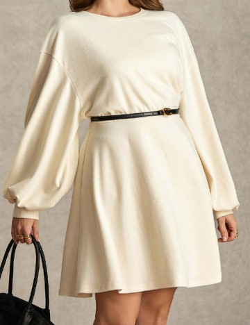 Rochie scurta SHEIN CURVE, crem