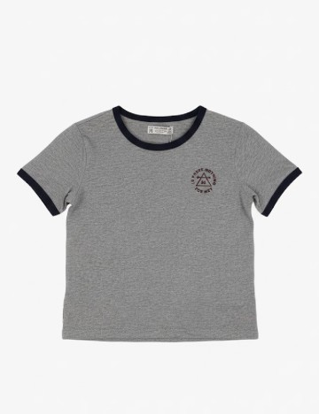 Set caciula si tricou Pull&Bear, gri/albastru