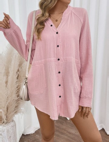 
						Camasa SHEIN, roz pal