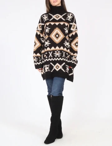 Pulover Oversize Zara, mix culori