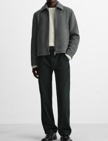 
						Pantaloni Zara, verde inchis