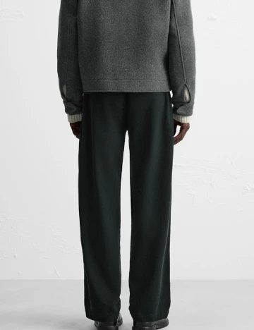 Pantaloni Zara, verde inchis