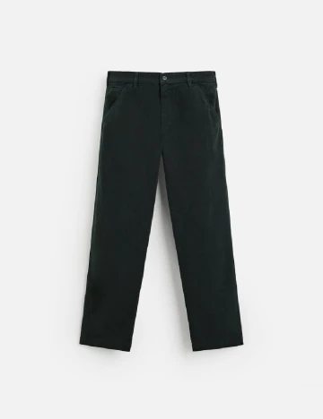 Pantaloni Zara, verde inchis