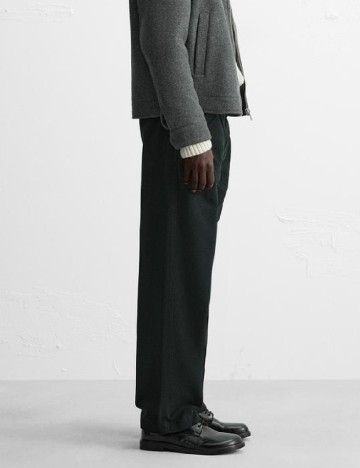 Pantaloni Zara, verde inchis