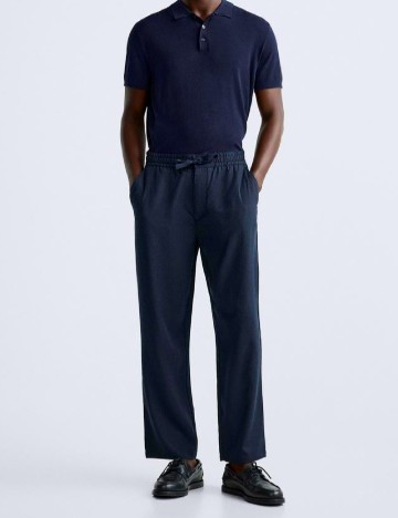 
						Pantaloni Zara, bleumarin
