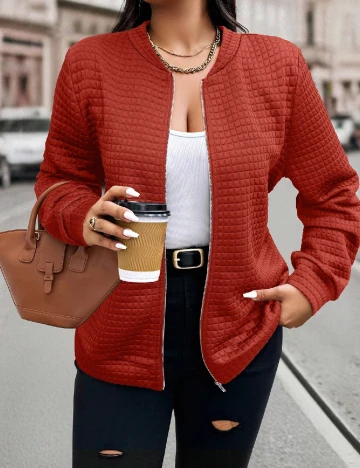 Jacheta SHEIN CURVE, caramiziu