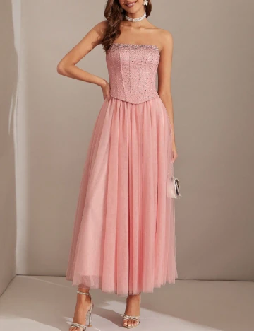 Rochie medie SHEIN, roz