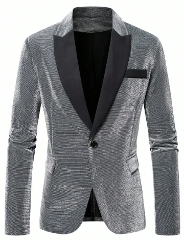 Sacou SHEIN, argintiu