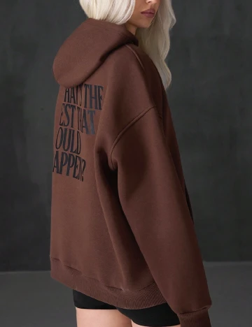 Hanorac Oversize SHEIN, maro