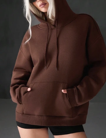 Hanorac Oversize SHEIN, maro