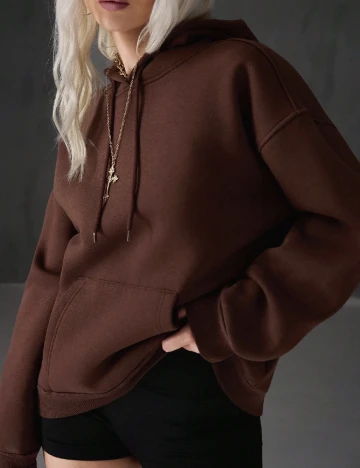 Hanorac Oversize SHEIN, maro