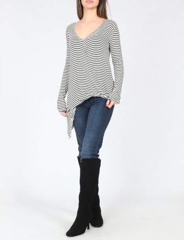 Bluza Bershka, alb/negru