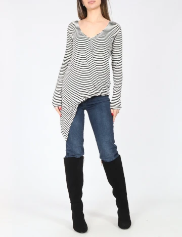 Bluza Bershka, alb/negru