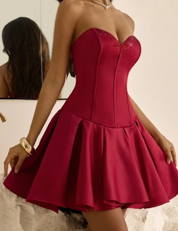 Rochie scurta SHEIN, rosu