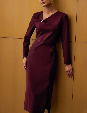 Rochie medie MOTF, pruna