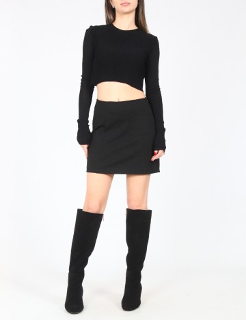 Fusta Bershka, negru