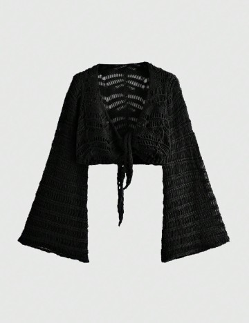 
						Bolero Romwe Plus Size, negru