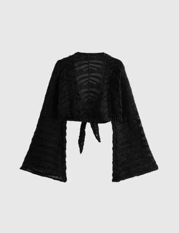 Bolero Romwe Plus Size, negru