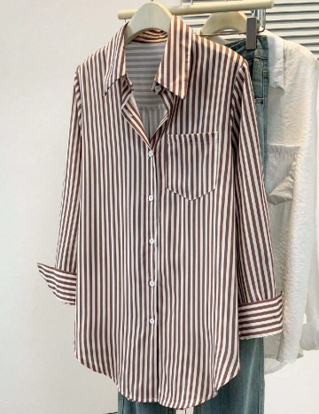 Camasa SHEIN CURVE, maro