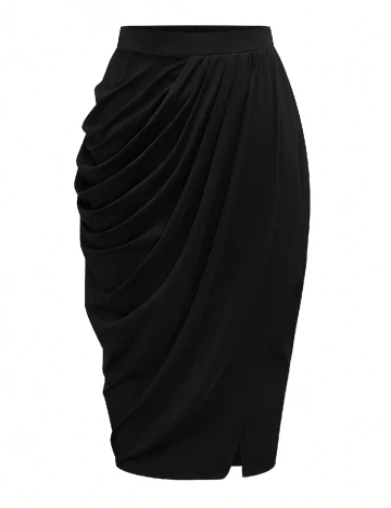 Fusta SHEIN CURVE, negru