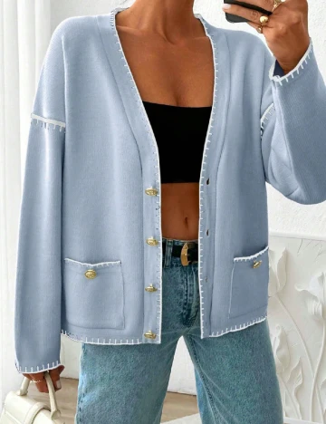 Cardigan SHEIN, bleu