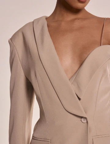 Rochie scurta Musera, bej