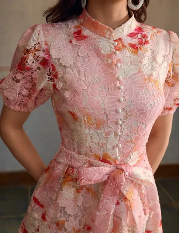 Rochie medie Zeylah, roz