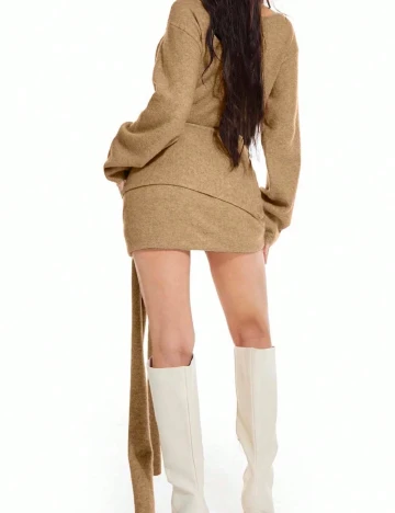 Rochie scurta SHEIN, maro