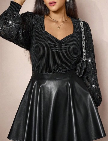 Bluza SHEIN CURVE, negru