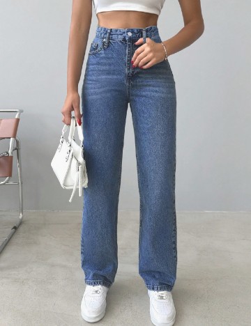 
						Blugi SHEIN, albastru