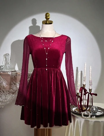 Rochie scurta SHEIN, visiniu