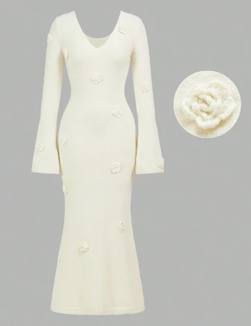 Rochie lunga SHEIN, ecru