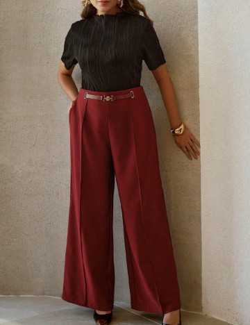 
						Pantaloni MOTF Plus Size, visiniu