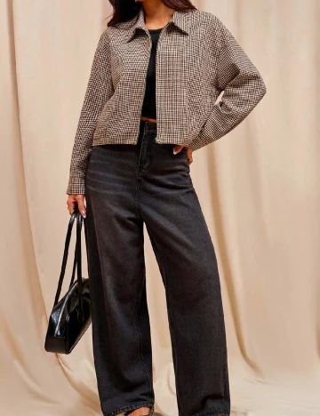 Jacheta SHEIN, crem/maro