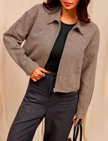 Jacheta SHEIN, crem/maro