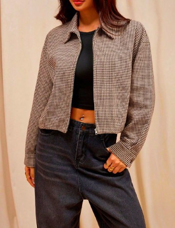 Jacheta SHEIN, crem/maro