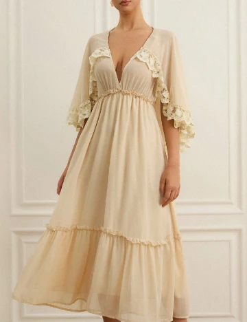 Rochie medie SHEIN, crem