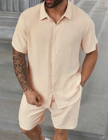 Compleu SHEIN Plus Size Men, crem