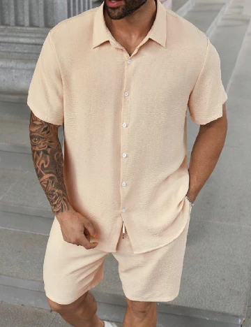 Compleu SHEIN Plus Size Men, crem