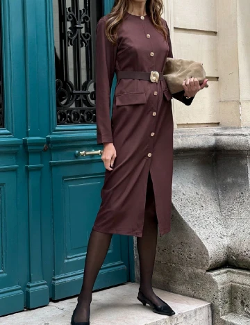 Rochie medie SHEIN, maro