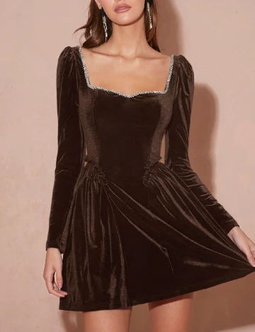 Rochie scurta SHEIN, maro