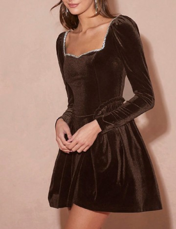 Rochie scurta SHEIN, maro