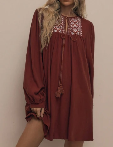 Rochie scurta SHEIN, maro