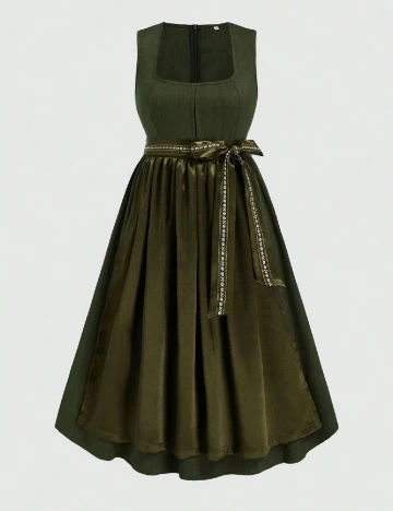 Rochie medie SHEIN CURVE, kaki