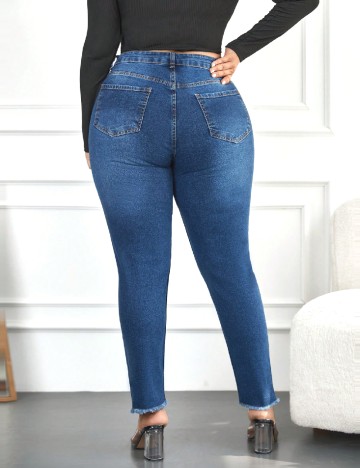 
						Blugi SHEIN CURVE, albastru