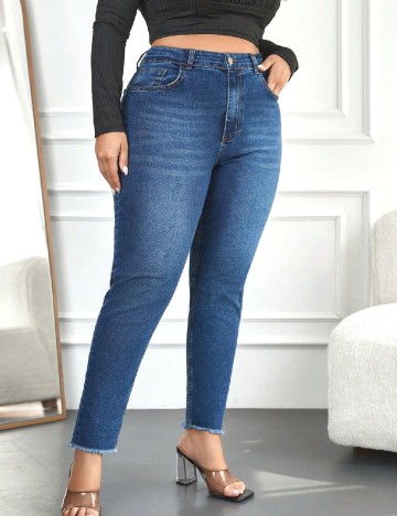 Blugi SHEIN CURVE, albastru