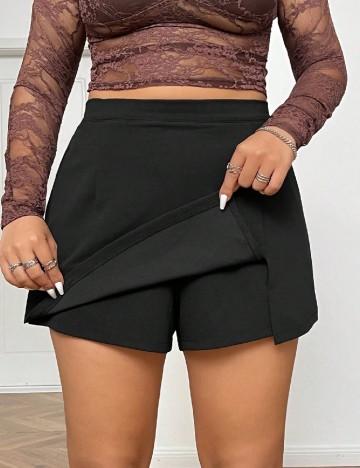 Fusta pantalon SHEIN CURVE, negru