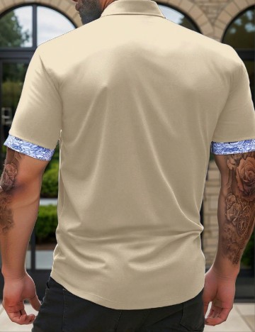 Camasa SHEIN Plus Size Men, bej